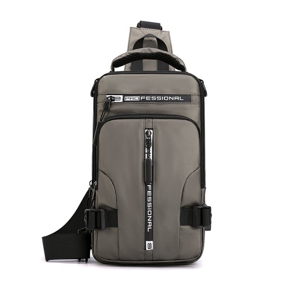 3 style men’s USB charging sidebag - Picture 3 of 7